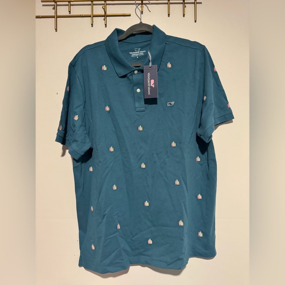 Vineyard vines novelty embroidered heritage pique polo